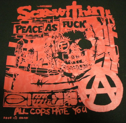 画像: SCREWITHIN / T-Shirt 黒×赤