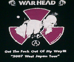 画像: WARHEAD / Tour T-shirt 2007 黒×白×紫